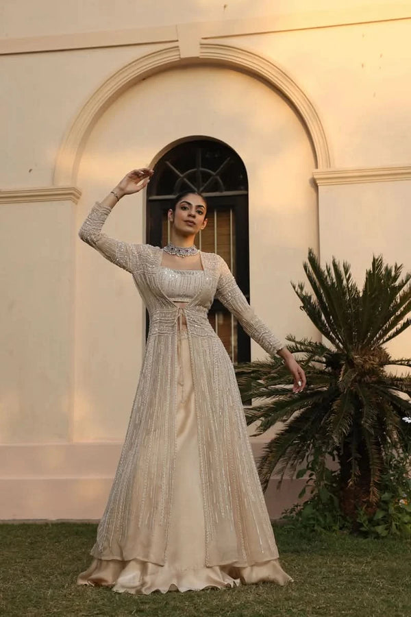 Long Jacket Lehenga Set