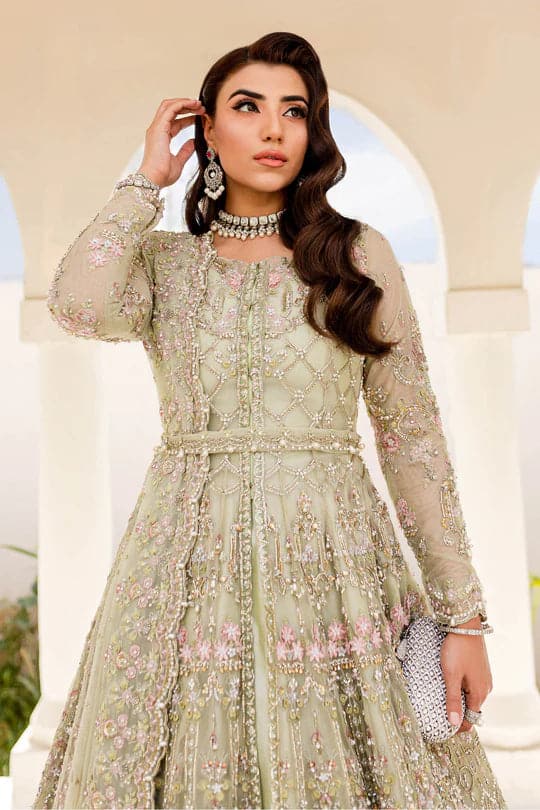 Maria B. Couture Mint Green MC - 901 ( Big This 11.11! Get FLAT 50% OFF) - Aarrzo